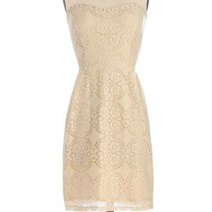 NWOT Cream eyelet sweetheart dress